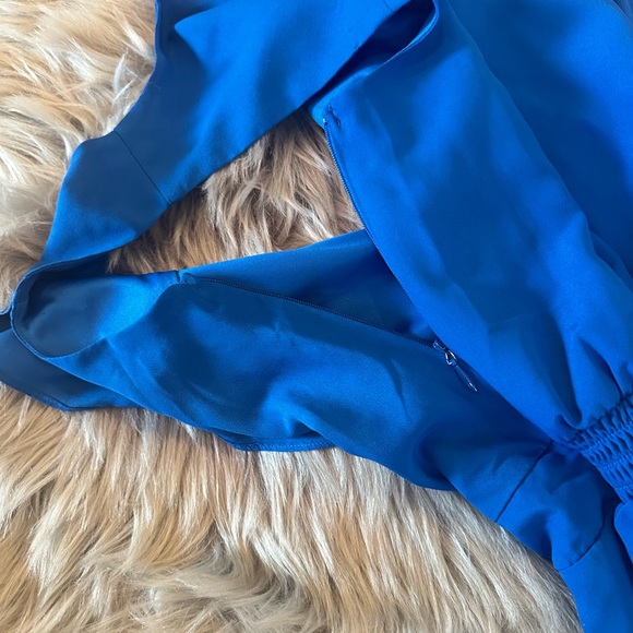 Cobalt Blue Zip-up Romper - Picture 3 of 7